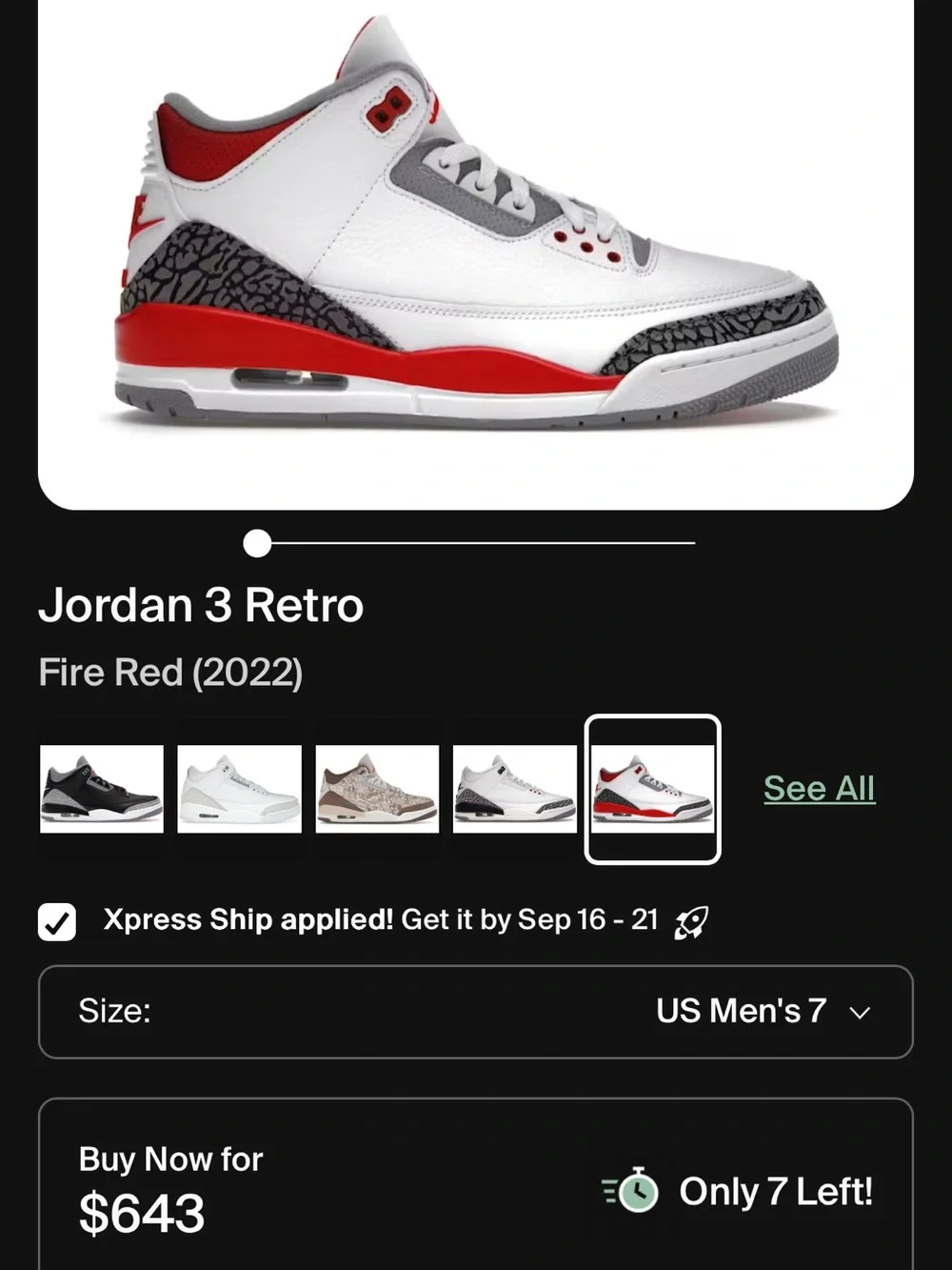 Nike Air Jordan Men’s White & Red Retro Sneakers